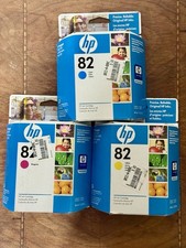 OEM Genuine HP 82 CMY  C4911A C4912A C4913A SEALED BOX. EXP 8/2010 picture