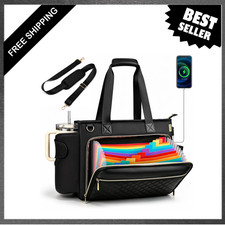 Teacher Tote Bag with Accordion File Organizer USB Port 15.6 Inch Laptop Work picture