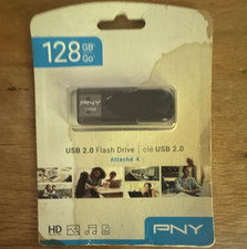 PNY Attache 4 128GB USB 2.0 USB-A Flash Drive Black Plug & Play Win/Mac picture