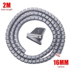 2M Flexible Cable Wire Protector Organizer Pipe Office Cord Sleeve picture
