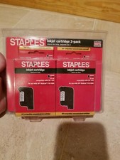 Staples Inkjet Cartridges 2 pack black for Use with HP Desktop 710-1600 New Seal picture