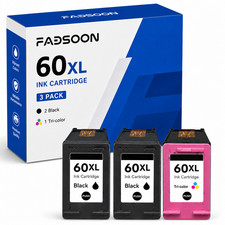 60XL 3PK Ink Cartridge Set for Envy 100 110 DeskJet D1660 Photosmart C4780 F4280 picture