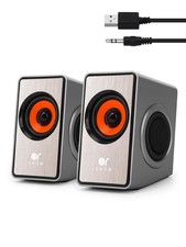 OR O R O W OROW Computer Speakers,12W Mini Desktop Speaker 6*8*11cm, Gray  picture