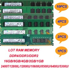 LOT Samsung 16GB 8GB 4GB 2GB 1GB 2RX8 DDR4/DDR3/DDR2 DIMM Desktop Memory RAM 240 picture