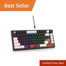 SbocKeeb 75% Keyboard Black Red Switch picture