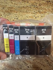 5-Pack 910XL Ink Cartridges (Black X 2, Cyan, Yellow, Magenta) Tomkira NIB picture