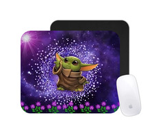 Purple Galaxy Alien Creature Mouse Pad | Cute Fantasy Desk Mat | Custom Gift picture