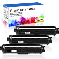 3 PACK TN221 Black Toner Cartridge for Brother HL-3170CDW MFC-9130CW MFC-9340CDW picture