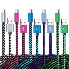 Teeind USB C Cable 6ft 5Pack Nylon Braided 3A Fast Charging Type C Cord picture