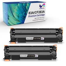 2 Black 83A CF283A Toner Cartridge For HP LaserJet Pro M201dw M225dw MFP Printer picture