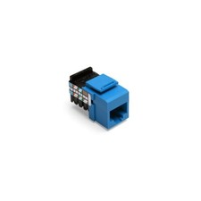 Leviton 41108-RL8 Voice Grade Quickport Snap-in Connector Jack 8P8C Blue picture