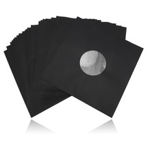Dpofirs 20Pcs Vinyls Record Sleeves, 12inches 350gsm Thick Cardboard Black picture