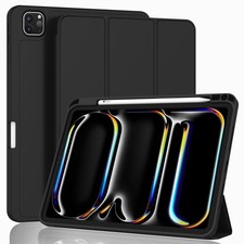 ZryXal New iPad Pro 13 Inch Case (M5) 2025 / (M4) 2024 with Pencil Black  picture
