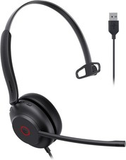 Yealink UH35 Wired Headset, USB-A, AI Noise Canceling Mic,HD Audio, 5.6ft Cable picture