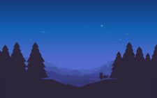 Landscape mozilla firefox night forest horizon Custom Gaming Mat Desk picture