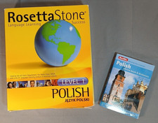 Rosetta Stone Polish Level 1 + Berlitz Polish Phrase Book & Dictionary - Lot picture