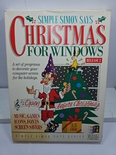 Vtg. Simple Simon Says Christmas for Windows 1994 PC Computer Program 3.5