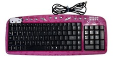 Hello Kitty Pink Wired Keyboard USB Connection 2010 Tested picture