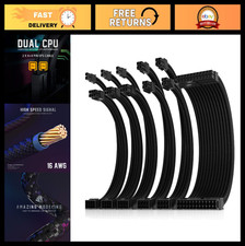 16AWG Pro Power Supply Sleeved Cable Kit - 24-PIN & 8-PIN PCI-E Extensions, 30cm picture
