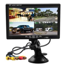 Hikity 7 Inch Vehicle Backup Camera Monitor only, Quad Split HD LCD Display S... picture