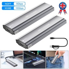 M2 SSD Case NGFF NVMe Enclosure M.2 to USB Type C 3.2 SATA Hard Drive Adapte USA picture