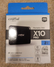Crucial X10 Pro 2TB Portable SSD - Up to 2100MB/s read, 2000MB/s write - water a picture