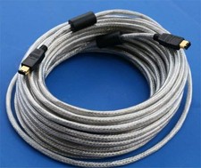 50FT 15M Firewire Cable Silver 6PIN 6PIN picture