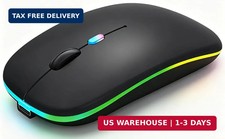 WREANU Wireless Mouse, Rechargeable Bluetooth Mouse for Laptop (Black) picture