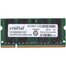 DDR2 2GB 4GB 2*4GB 800 MHz 200PIN Laptop SO-DIMM RAM Crucial 1pcs / 2pcs lot picture