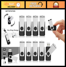 10 Pack 64GB USB Flash Drives - Swivel Thumb Drives, Portable Storage Solution picture