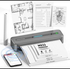 Itari M832 Thermal Portable Printers Wireless for Travel, 300dpi Inkless Printer picture