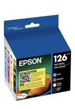 Genuine EPSON 126 High Capacity Cyan Magenta Yellow Black Printer Ink picture