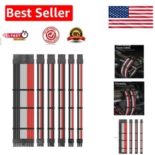 Durable 16 AWG PSU Cable Extensions with Nylon Sleeving - Full Customization Set picture