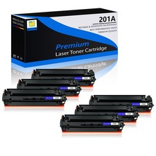 6PK Black Laser Toner Cartridge CF400A 201A For HP Color LaserJet Pro M252dw picture