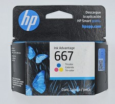 New HP 667 Tri-Color Ink Cartridge ( 3YM78AL)   JAN 2027 picture