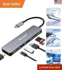Versatile 7-in-1 USB C Hub with 4K HDMI and 100W Power Delivery – Space Gray picture