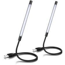 Tujoe 2 Pcs USB LED Gooseneck Light for Laptop 18.1 inches, Black picture