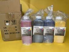 Eco Solvent Ink CMYK 4x1000ML 4L Bulk Ink AE-I-SOL Wide Format Printer NEW picture