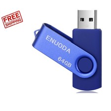 Durable 64GB Thumb Drive with Swivel Design - Effortless File Sharing & Storage picture