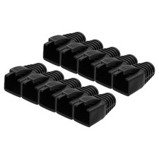 100 Pack Boot Cover, Cat6A Cat7/7A 8mm (Black) picture