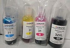 'Ankink 31 Yellow, Magenta, Cyan 32 XL Black  ink comp with HP smart tank sealed picture