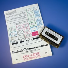 Commodore 64 RTC C64-LINK The Smart 64 ORIGINAL Cover & Cassette - SUPER RARE picture