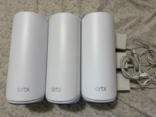 NETGEAR Orbi 870 Series WiFi 7 Mesh System 3-Pack White BE21000 Wireless Router picture