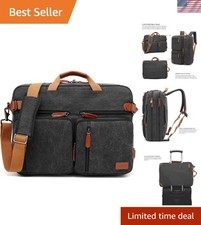 Lightweight Canvas Messenger Bag - Fits 15.6-Inch Laptop & Travel Essentials picture