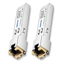 2‑Pack SFP+ to RJ45 10GBase‑T Copper Transceiver, 1.25/2.5/5/10G Multi-Rate Ethe picture