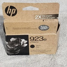 HP 923e EvoMore Hi Yield Black Ink Cartridge 4K0T7LN Genuine Sealed Box 2027 picture