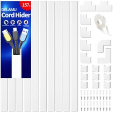 Delamu Cord Hider 157in Cable Raceway W0.95 H0.55in White picture