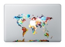 Colorful World Map Sticker Viny Decal Apple Macbook Air/Pro/Retina 13