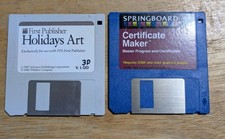 PFS First Publisher v. 1 Holidays Art, Springboard Certificate Maker 3.5 Disks picture