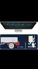 Atlanta Braves Baseball Mouse Pad Extended Large Gaming Desk Pad 31.5 X 11.8 Inc picture